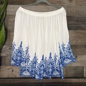 Aqua White Elastic off shoulder top